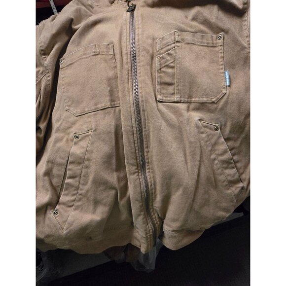 Duluth Trading Co Canvas Heavy Coat Mens XXL Brown Field Barn Chore Workwear - Picture 5 of 14